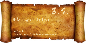 Bátyel Irina névjegykártya